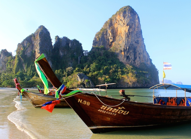 You will love the white sand beaches, turquoise waters and colorful boats of Krabi.