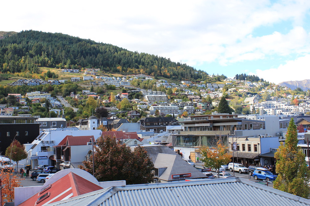 View of Queenstown from the hostel