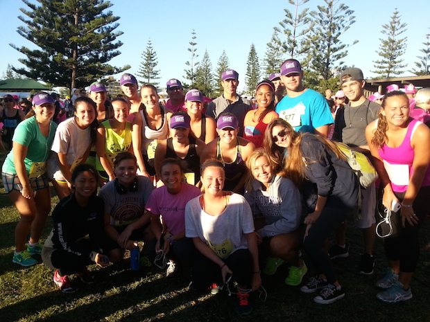 Students on the Gold Coast, Australia taking part in a local Fun Run