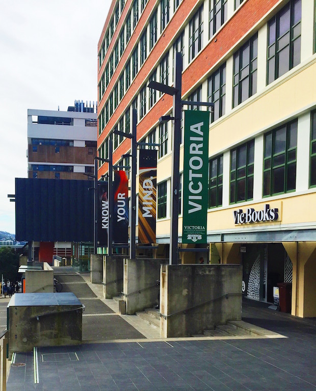 Walking onto Victoria University of Wellington’s Kelburn campus.