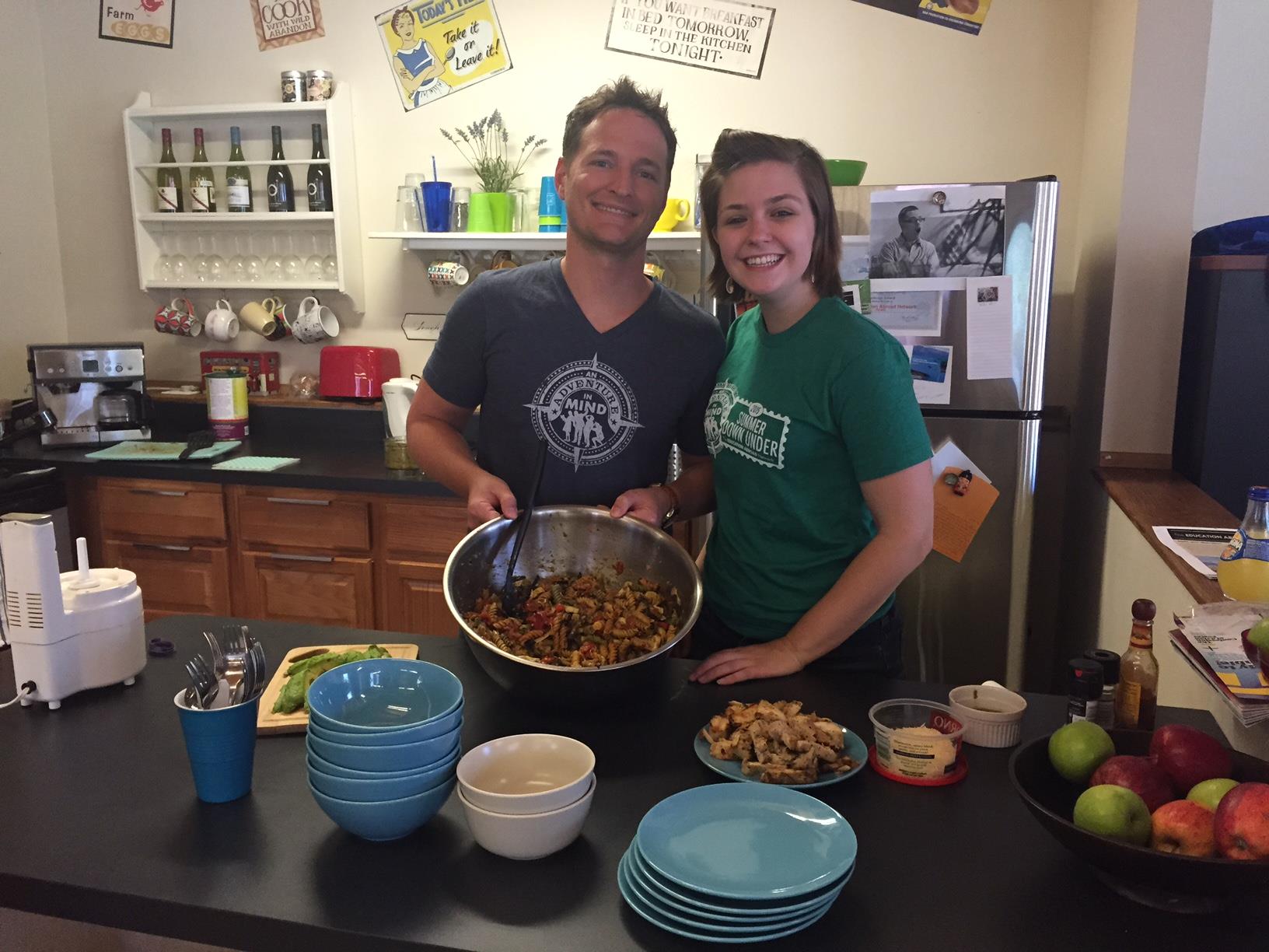 John and Lily making Friday lunch for the team. A weekly tradition in the Chicago office. 