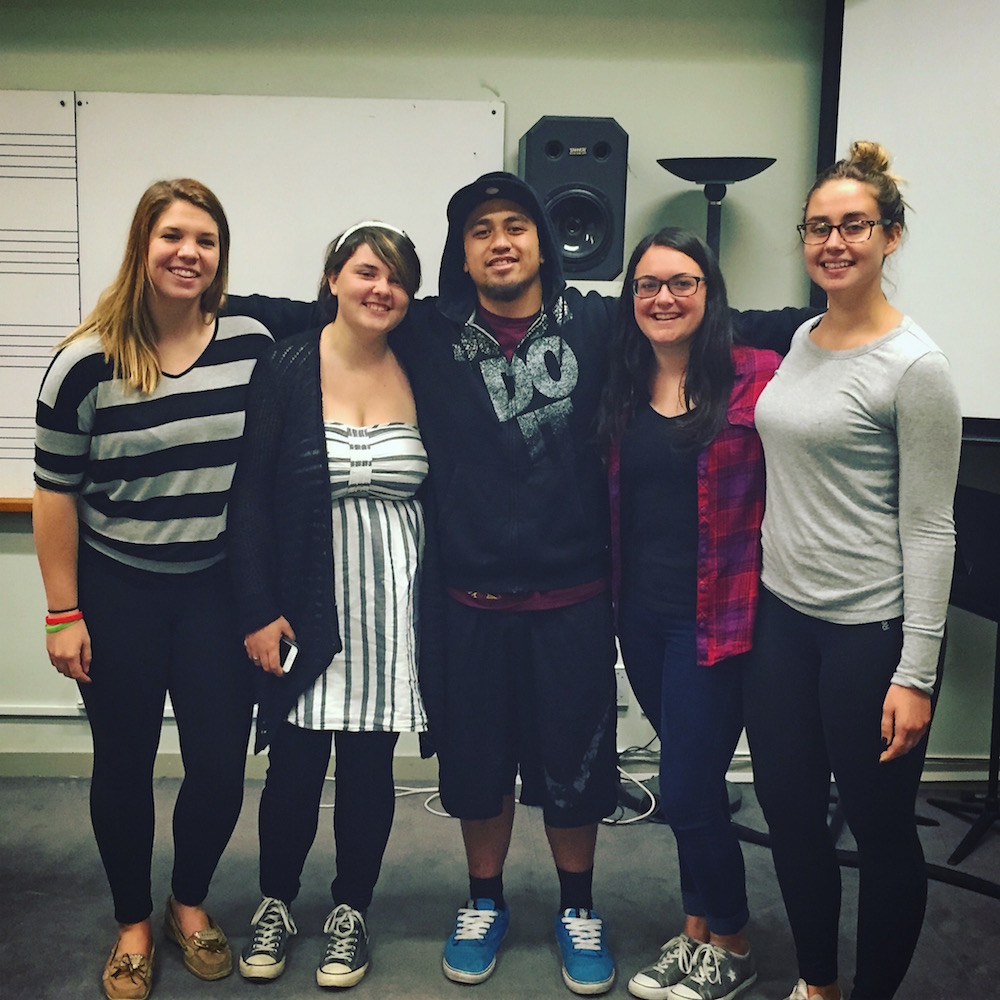 My TEAN classmates and our professor from a Māori performance class we all took together.