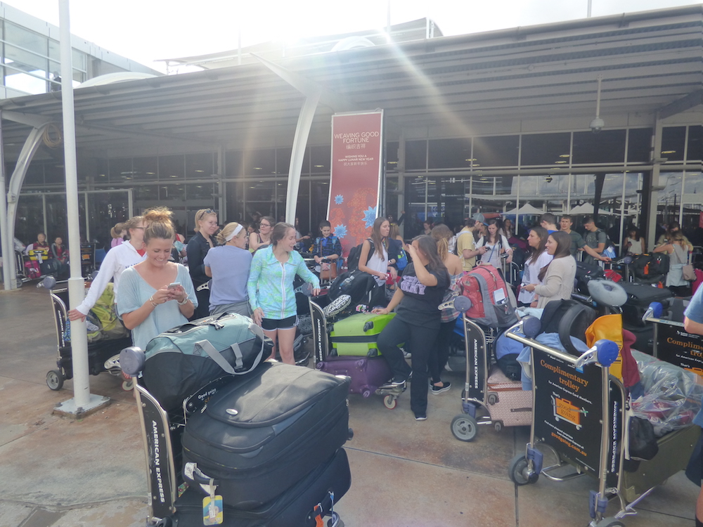 Airport arrival in Australia