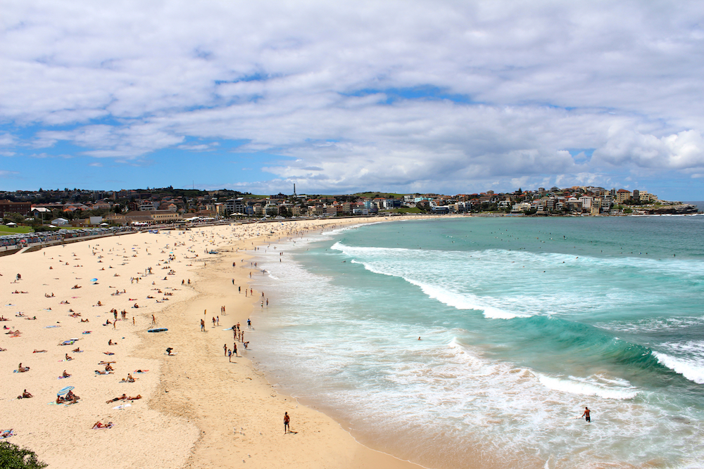 Bondi Beach in Sydney, where interns spend much spare time soaking up Aussie culture