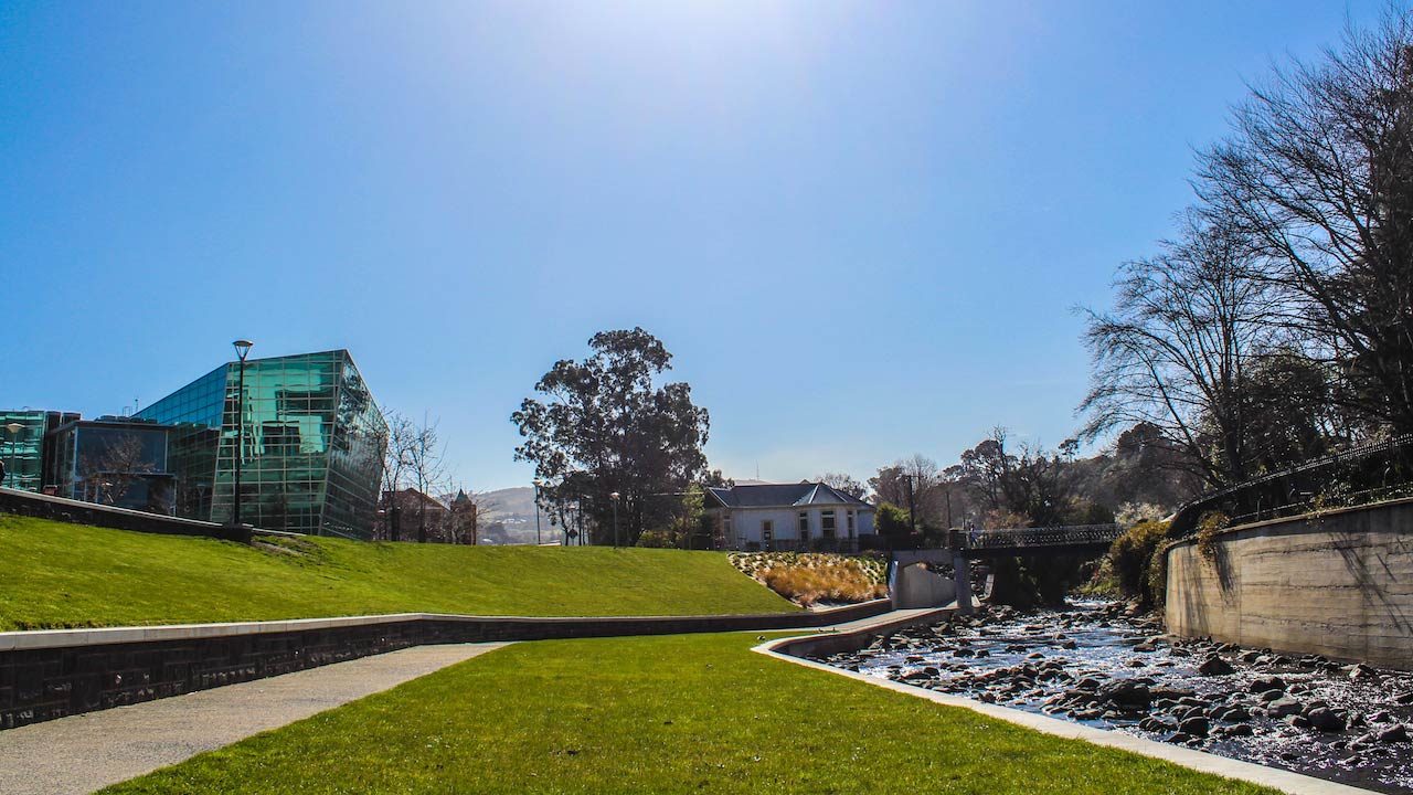 A sunny day on University of Otago's campus