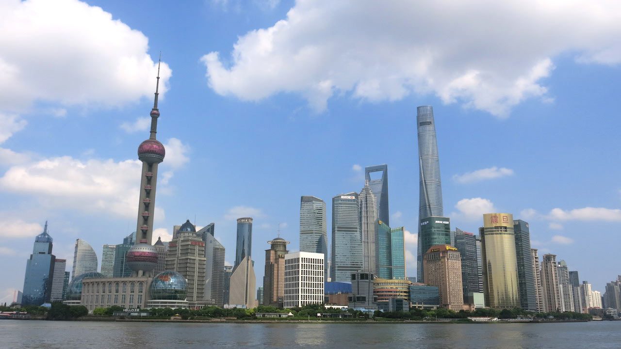 Shanghai cityscape and harbour