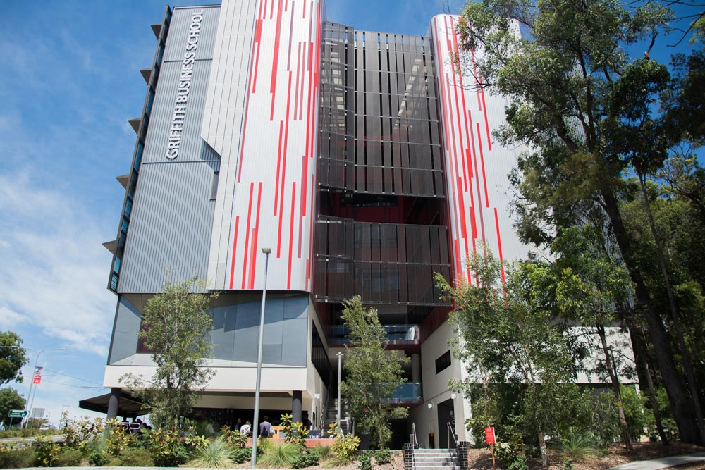 Griith University Business building on the Gold Coast campus.