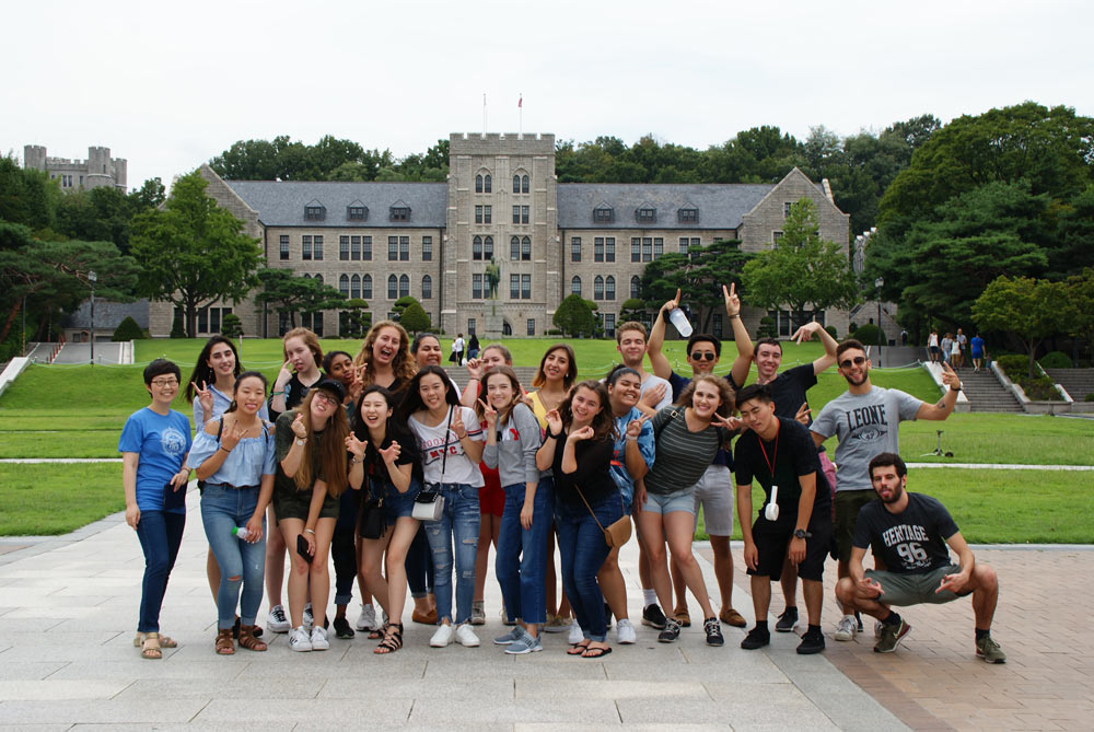 TEAN students on the Korea University campus