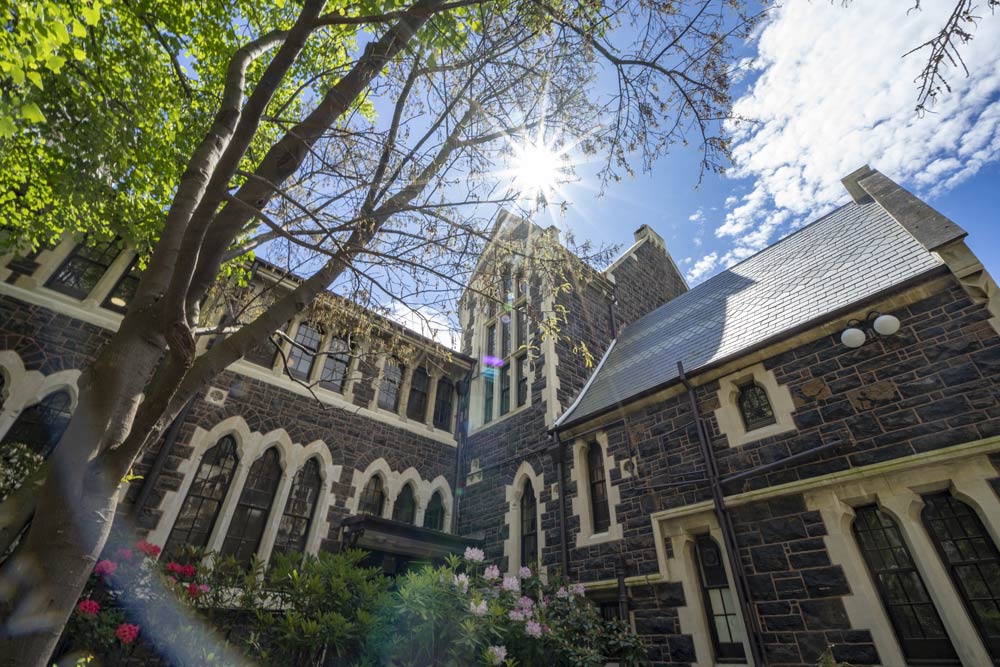 University of Otago campus in the sun