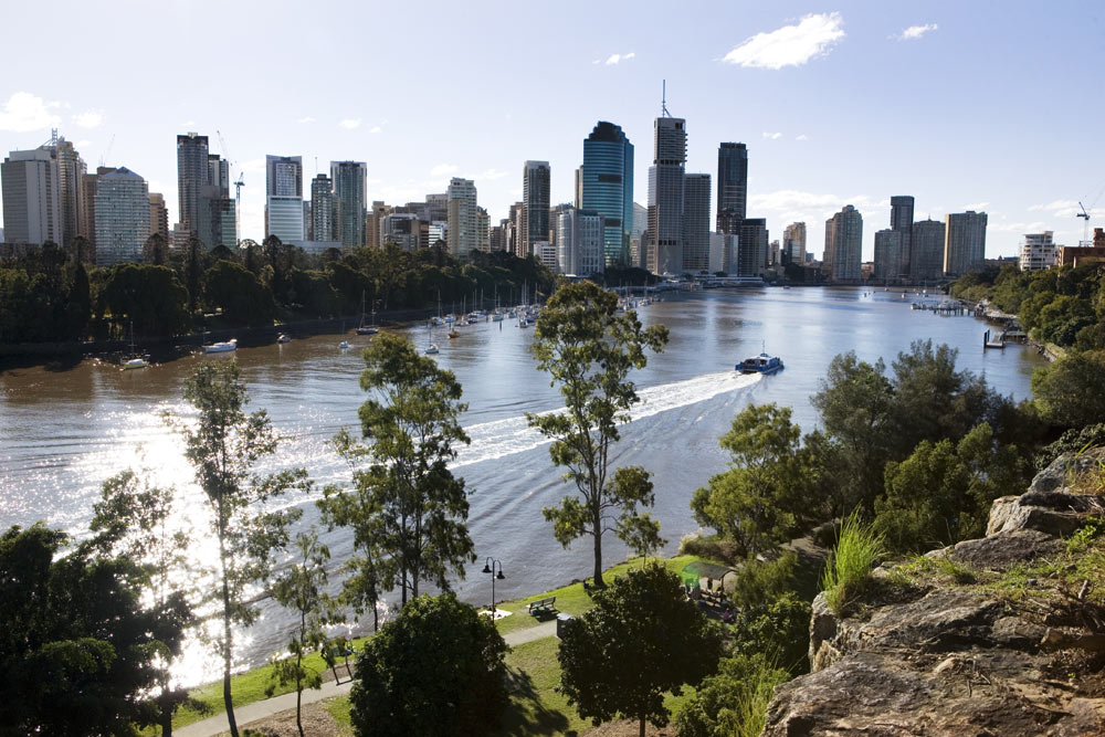 View of Brisbane city from Kangaroo Point