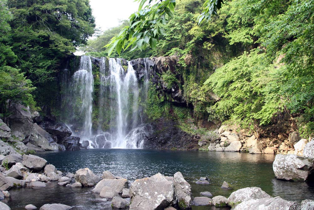 Cheonjeyeon Waterfall on juju Island